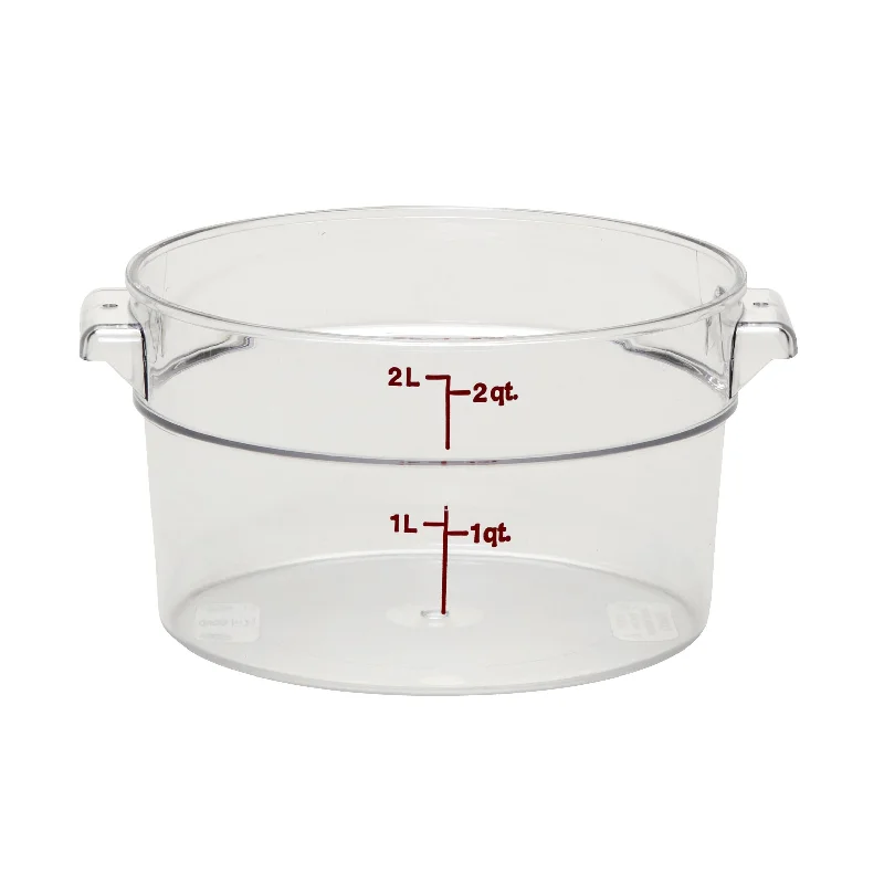 Cambro RFSCW2, 2 Qt Round Food Storage Container, Clear