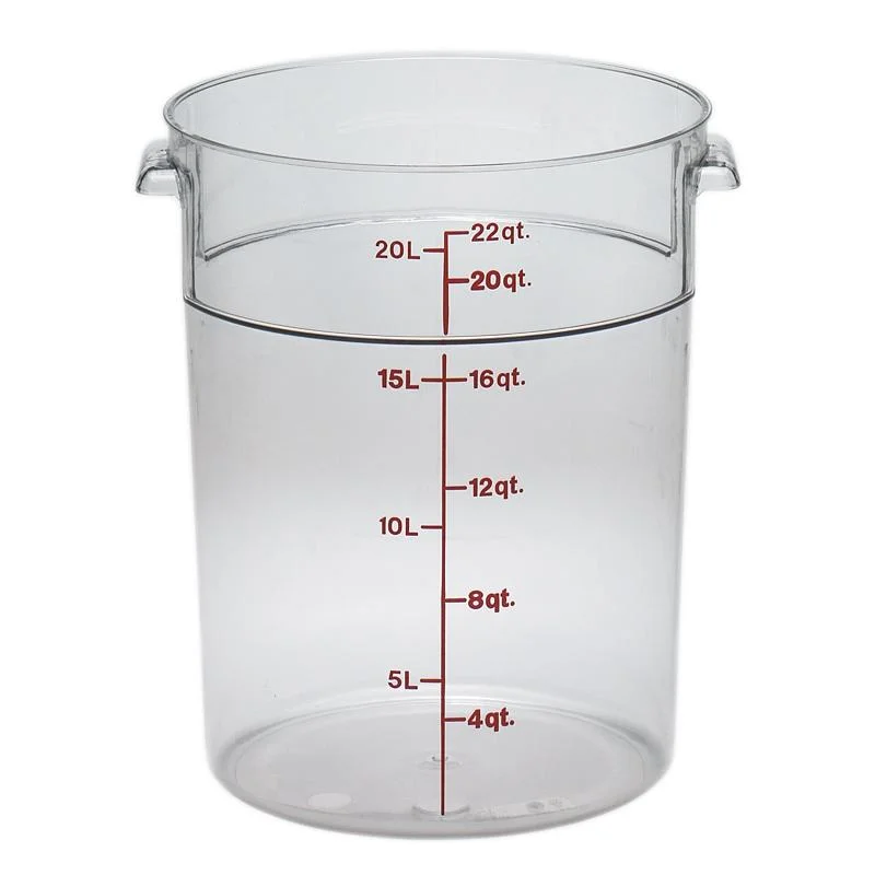 Cambro RFSCW22, 22 Qt Round Food Storage Container, Clear