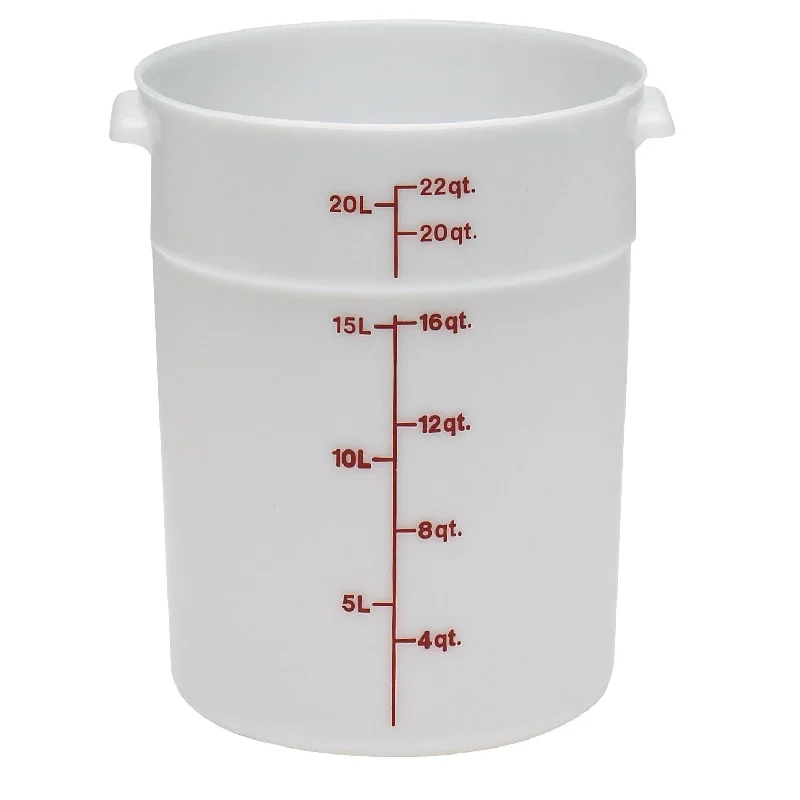 Cambro RFS22-148, 22 Qt Round Food Storage Container, White