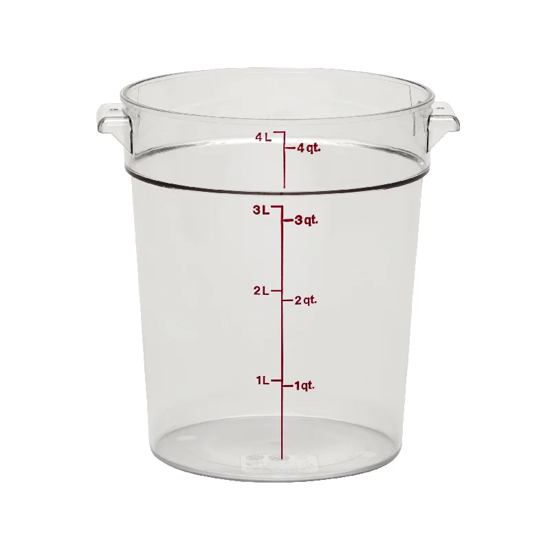 Cambro RFSCW4135, 4 Qt Round Food Storage Container, Clear