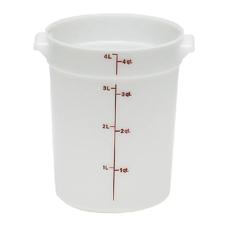 Cambro RFS4-148, 4 Qt Round Food Storage Container, White