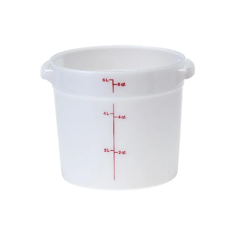 Cambro RFS6-148, 6 Qt Round Food Storage Container, White