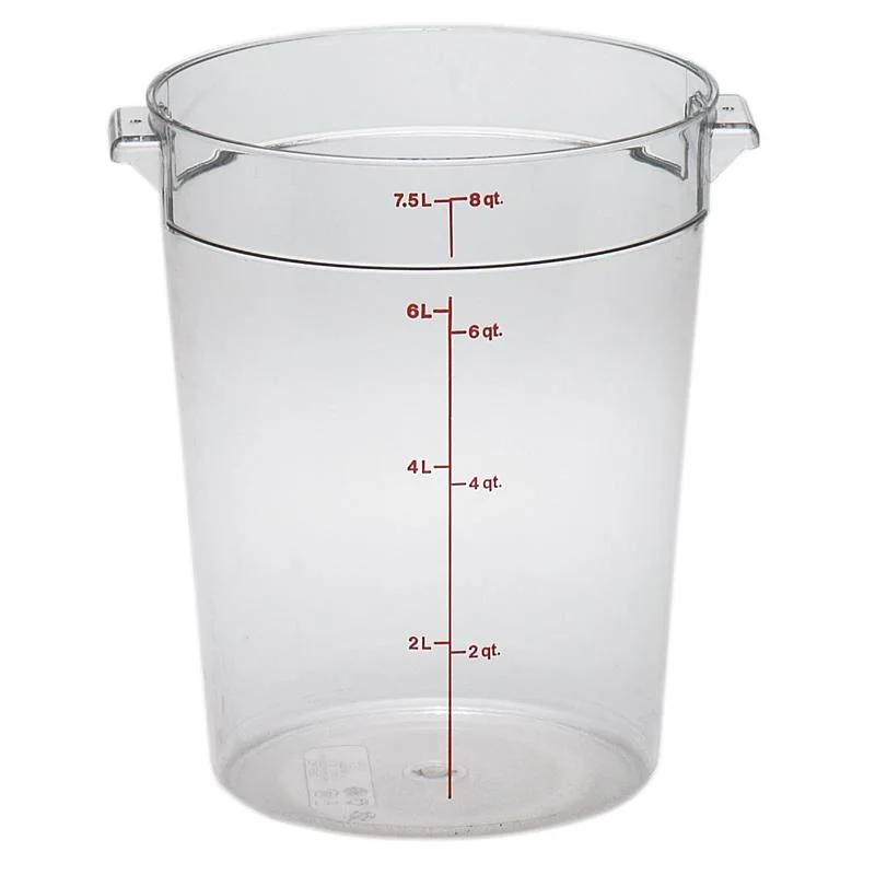 Cambro RFSCW8, 8 Qt Round Food Storage Container, Clear