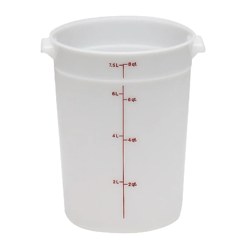 Cambro RFS8148, 8 Qt Round Food Storage Container, White