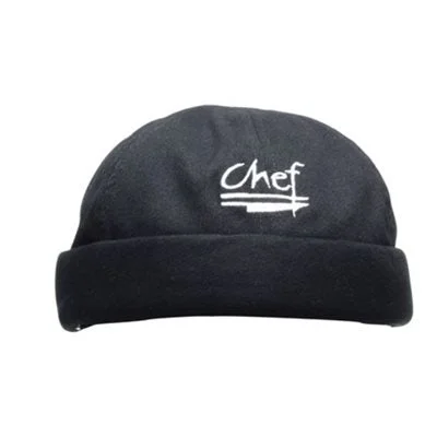 Chef Revival Chef Beanie with White Logo, Black, One Size