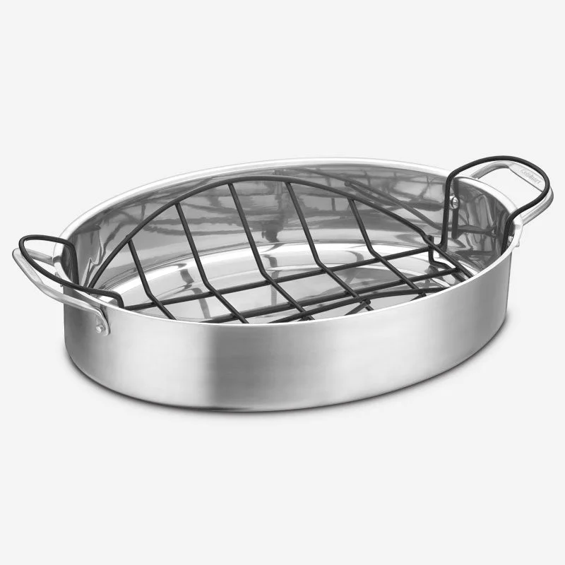 Cuisinart 17" Oval Roasting Pan with Non-Stick Rack