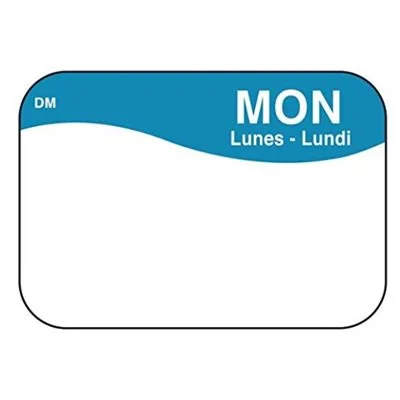 Daymark DissolveMark "Monday" Label, 0.9" x 1.25", 1000 /Roll