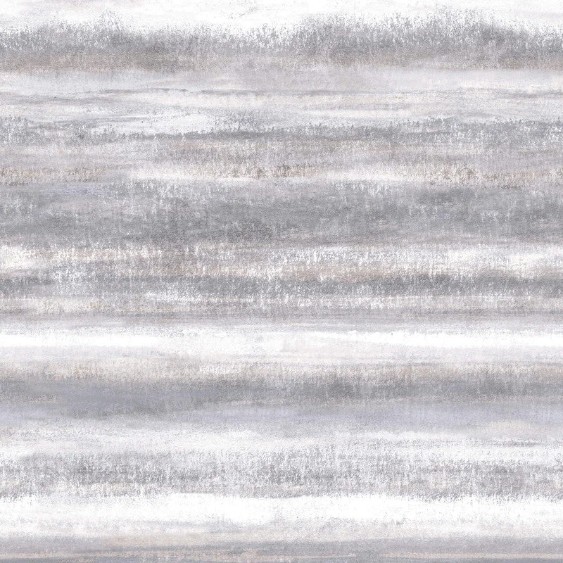 Abstract Watercolor-Effect Textured Wall Mural in Grey White