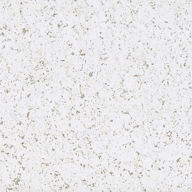 Cork Gravel Wallpaper in Ivory/Silver