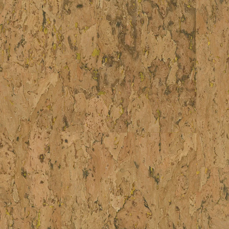 Cork Natural Wallpaper in Light Brown/Gold