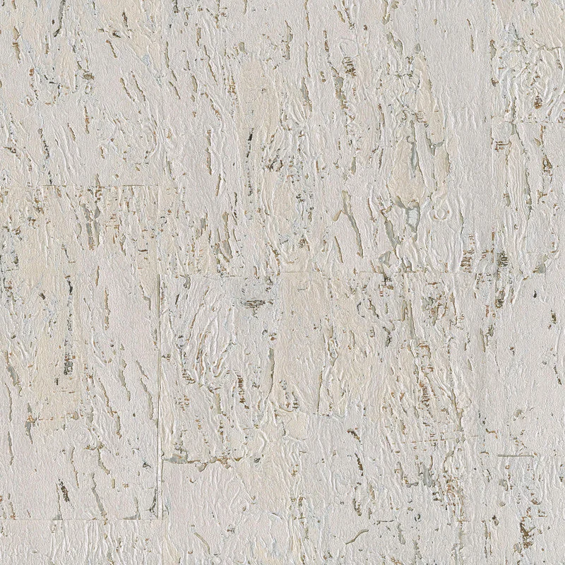 Cork Shimmering Pearlescent Wallpaper in Silver/Bronze