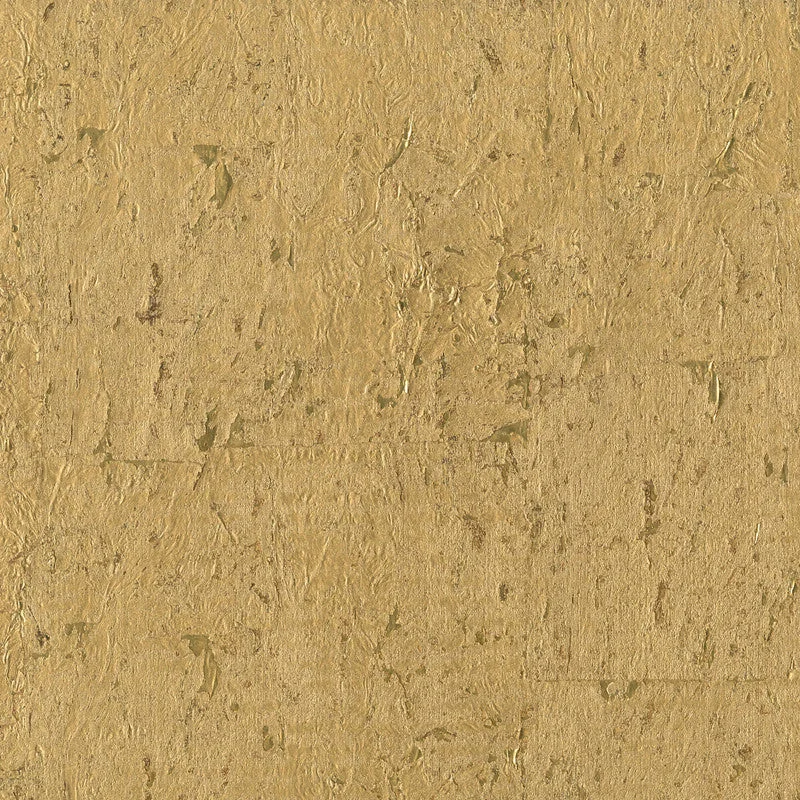 Cork Textural Wallpaper in Gold