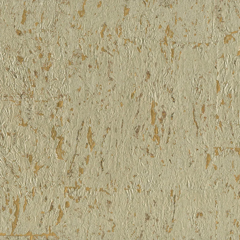 Cork Textural Wallpaper in Gold