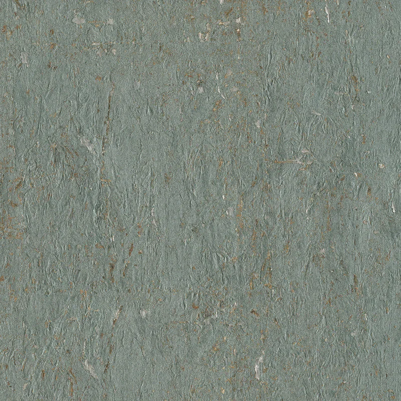 Cork Textural Wallpaper in Iridescent Blue/Green