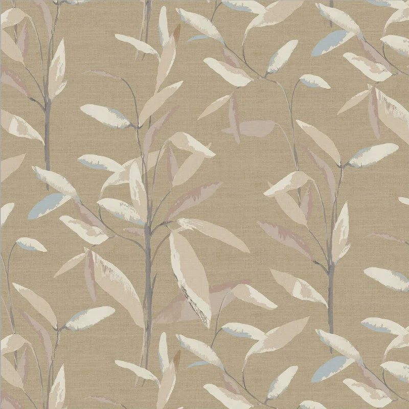 Foliage Minimalist Wallpaper in Goldenrod Yellow/Beige