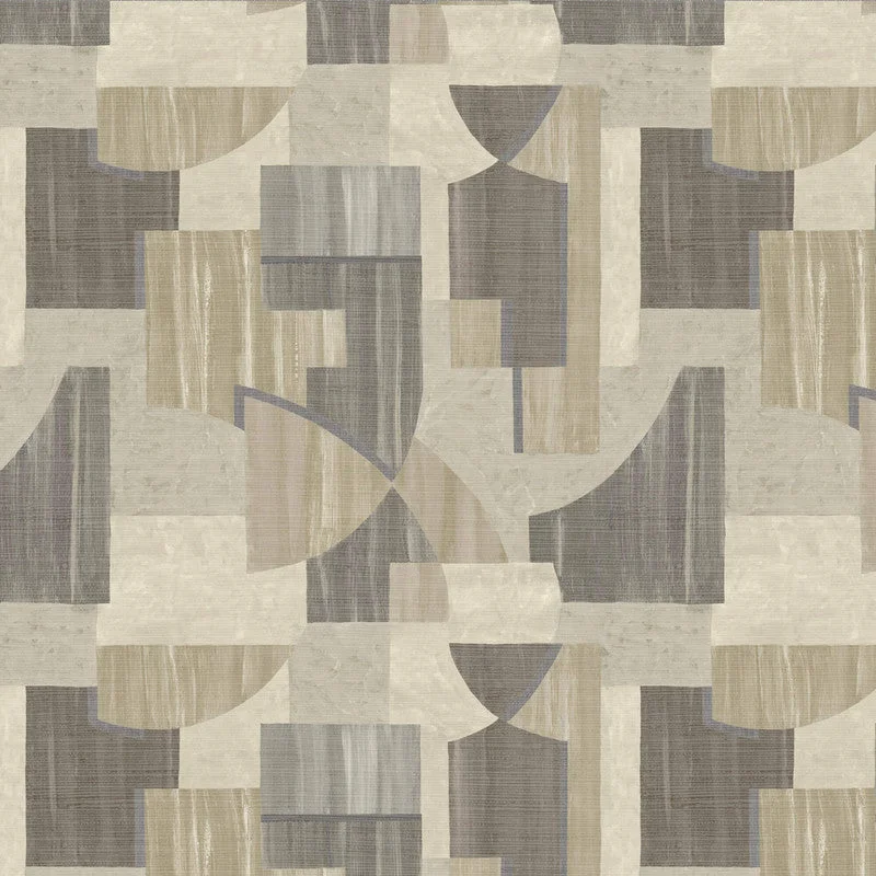 Geo Art Deco Wallpaper in Chocolate/Caramel