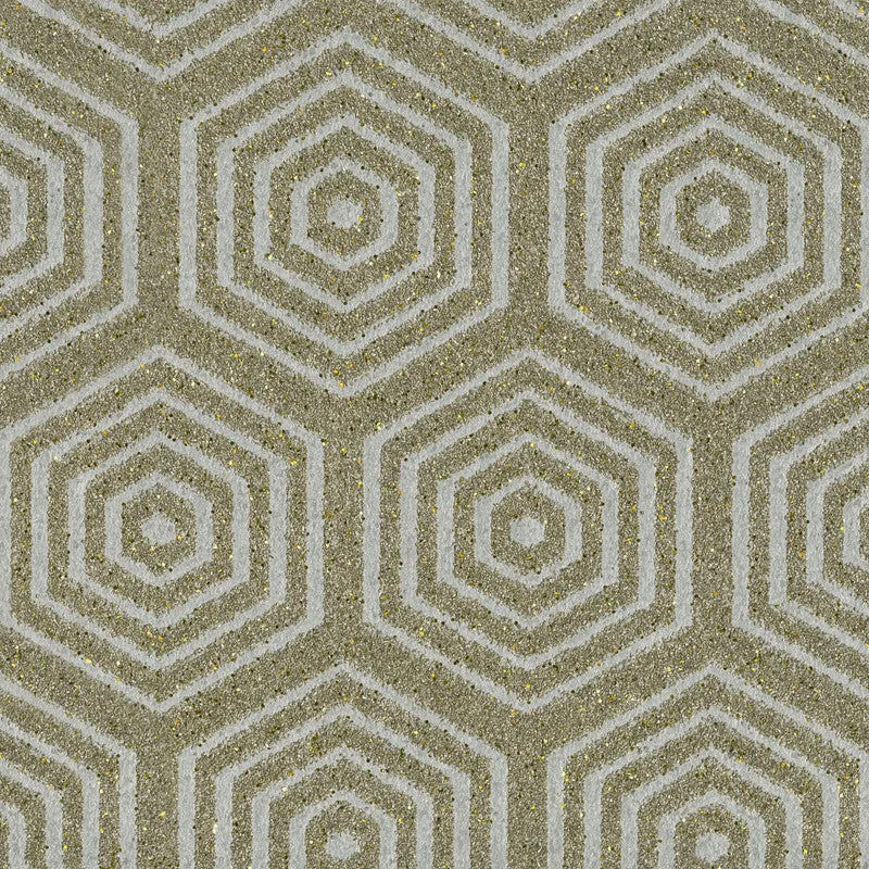 Geo Mica Wallpaper in Silver/Gold