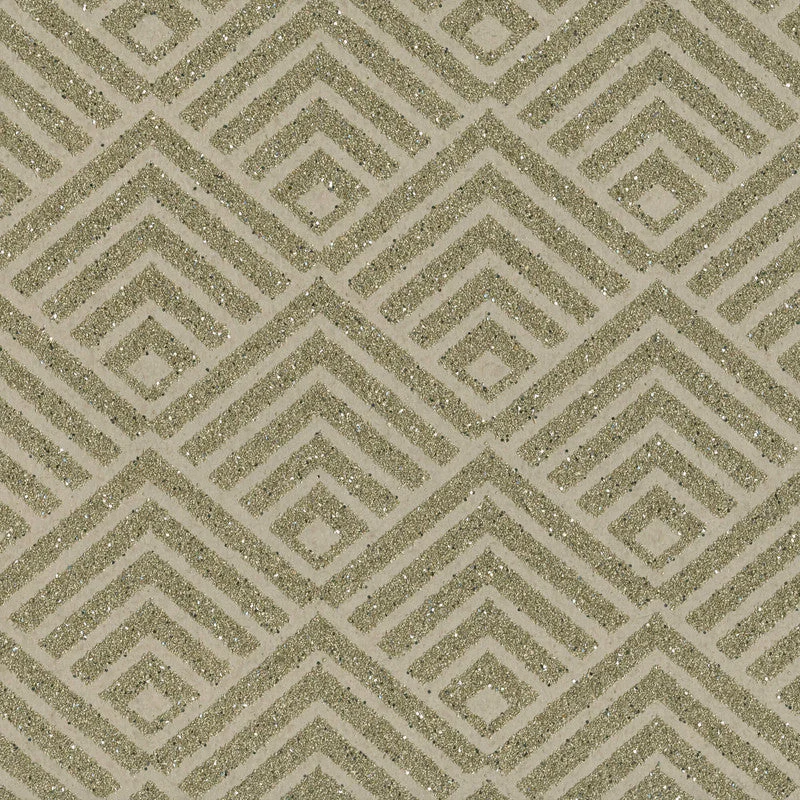 Geo Mica Wallpaper in Taupe/Metallic