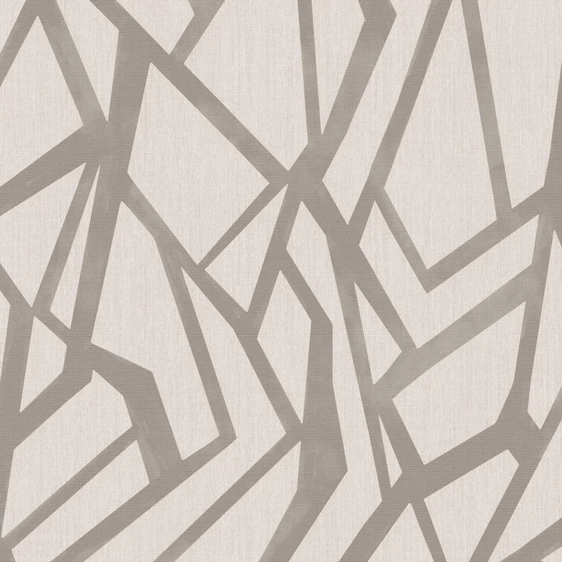 Geometric Raised Ink Wallpaper in Steel Grey