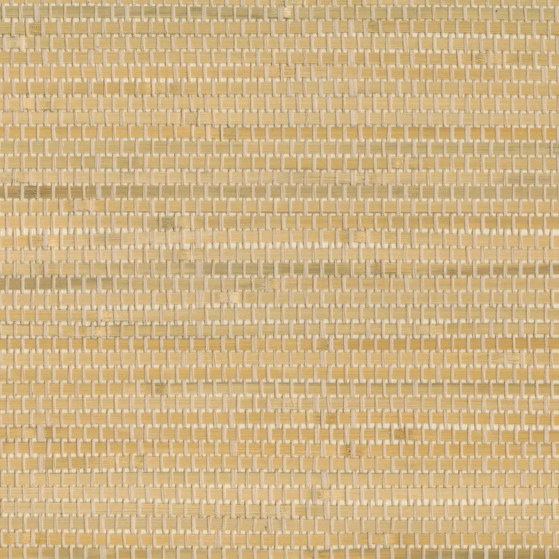 Grasscloth Bamboo & Paper Yarn Wallpaper in Golden Straw