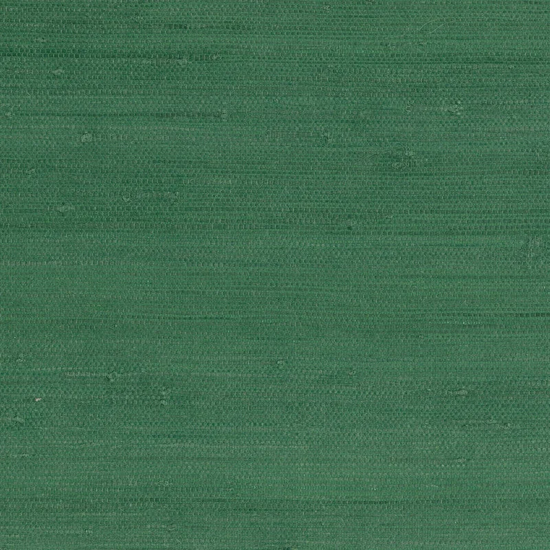 Grasscloth Fine Jute Wallpaper in Emerald Green