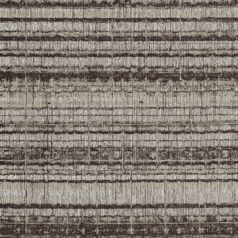 Horizontal Striae Textured Multi Wallpaper in Brown Silver