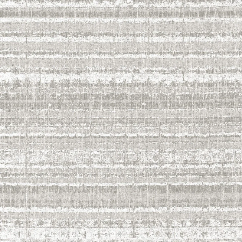 Horizontal Striae Textured Multi Wallpaper in White Ivory