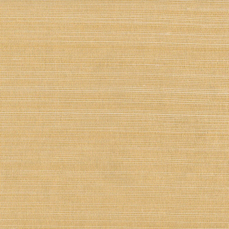 Sisal on Foil Wallpaper in Cream/Gold