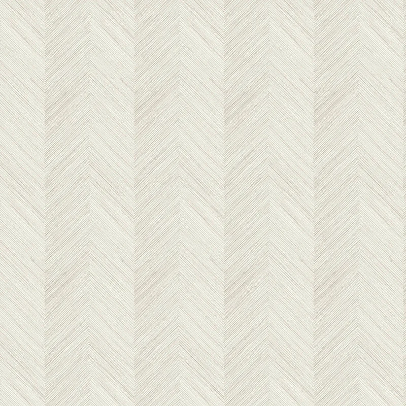 Subtle Herringbone Wallpaper in Grey Green