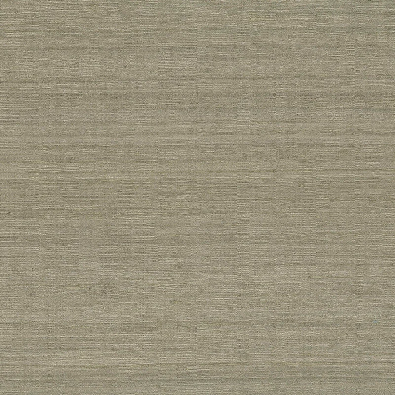 Wild Silk Horizontal Strie Slubbed Wallpaper in Taupe/Brown