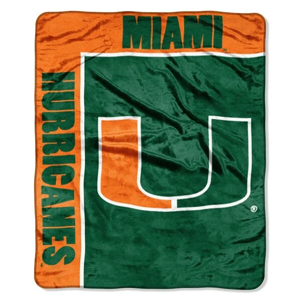 NCAA Raschel University of Miami Hurricanes School Spirit Throw