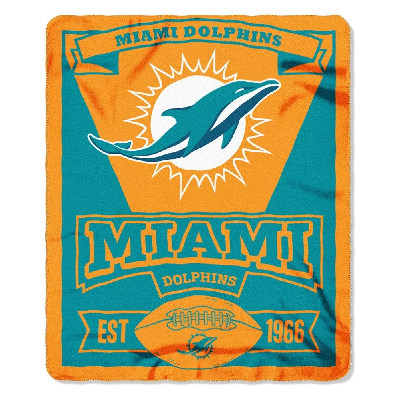 NFL 031 Dolphins Marque Fleece Throw