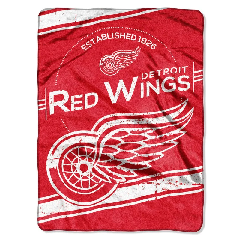 NHL 801 Red Wings Stamp Raschel Throw