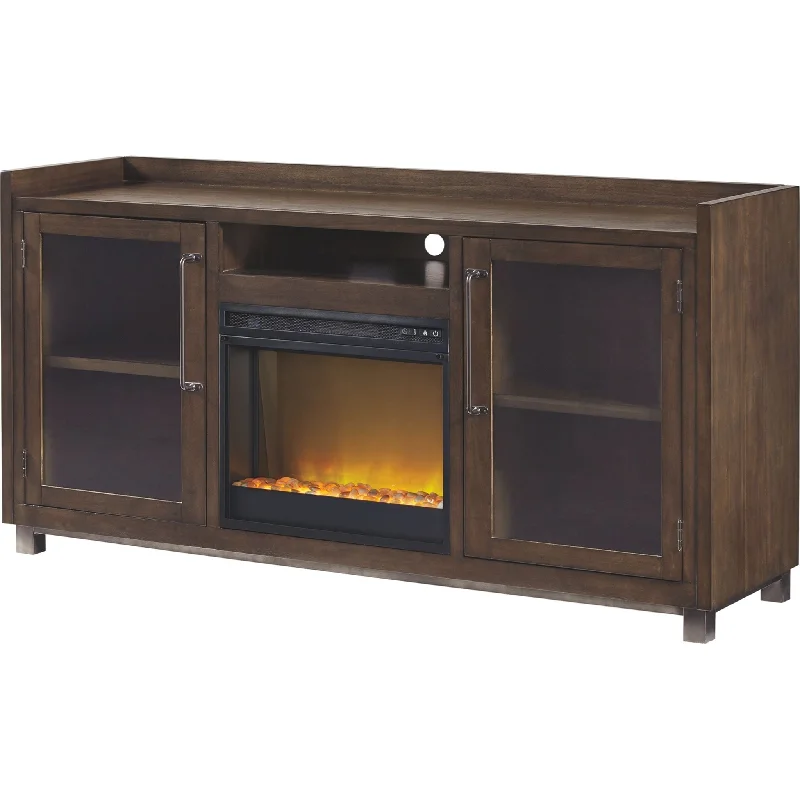 Starmore TV Stand with Fireplace - Brown