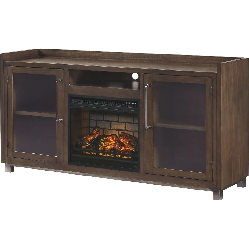 Starmore TV Stand with Fireplace - Brown